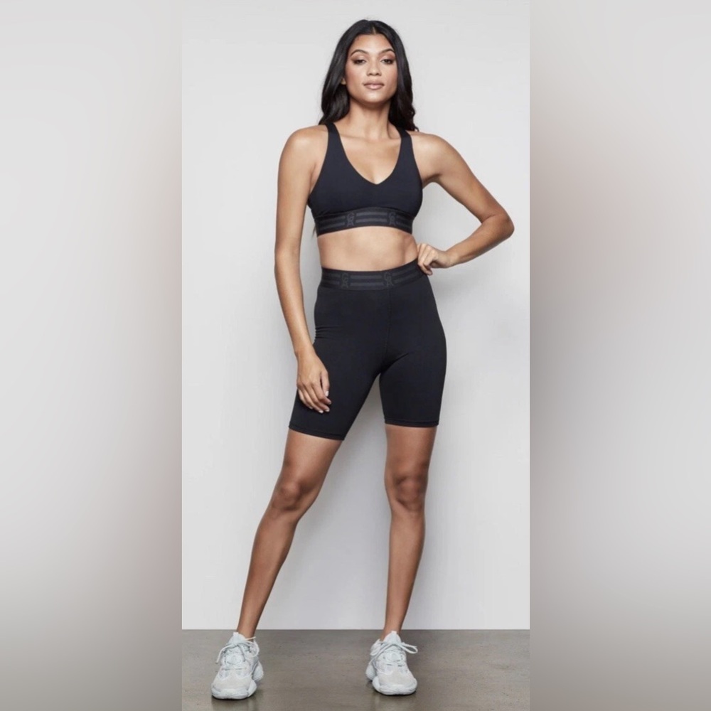 Good American Black Spandex Workout Shorts